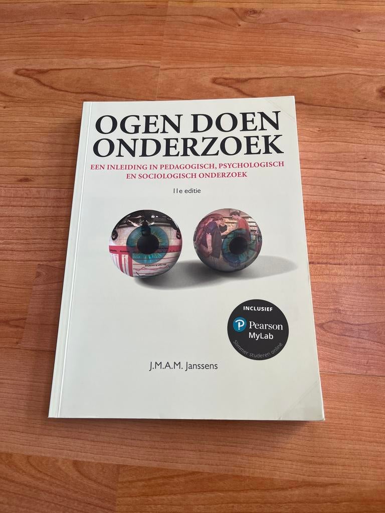 Ogen doen onderzoek - J.M.A.M. Janssens (11e editie), Boeken, Ophalen of Verzenden, Gamma, Zo goed als nieuw, HBO