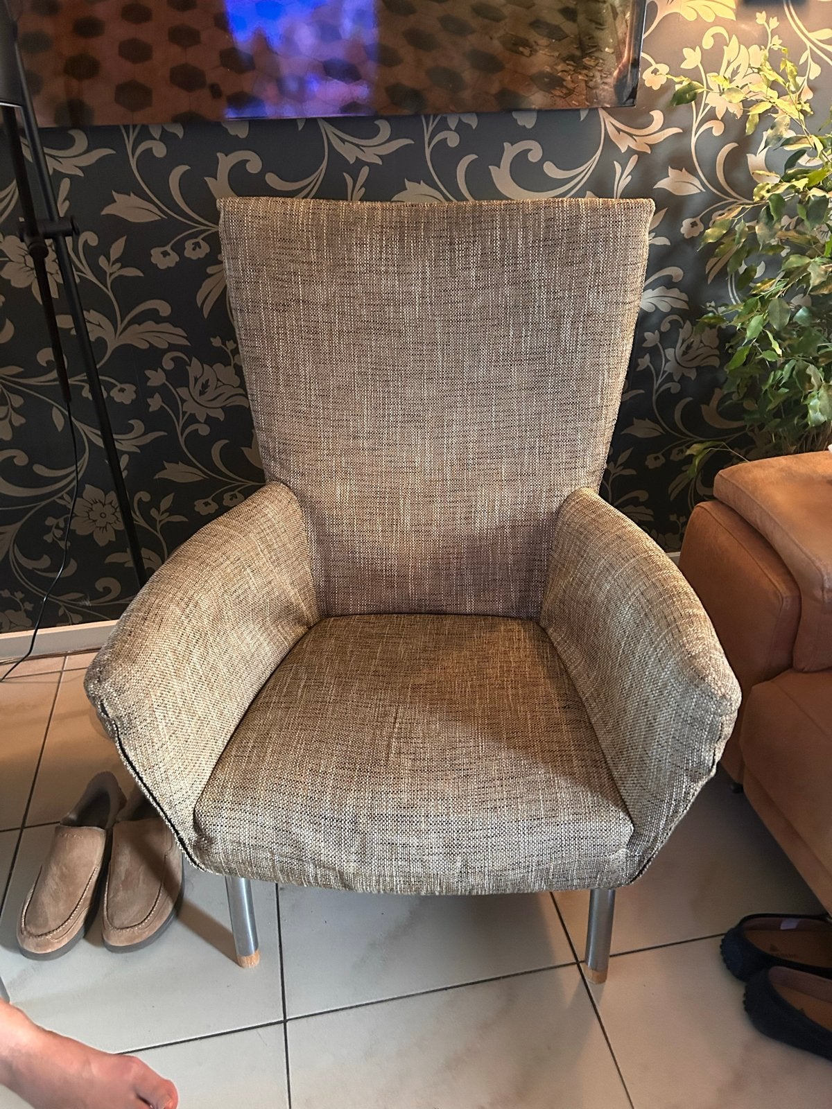 2 (Gerard van der Berg) fauteuils-, Huis en Inrichting, Stoelen, Ophalen, Gebruikt, Bruin, Eén
