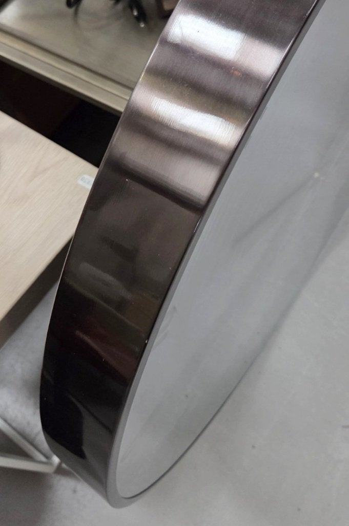 Ronde klok IPERA tin zilver grijs Light & Living Ø74 cm., Ophalen, Zo goed als nieuw, Analoog, Wandklok