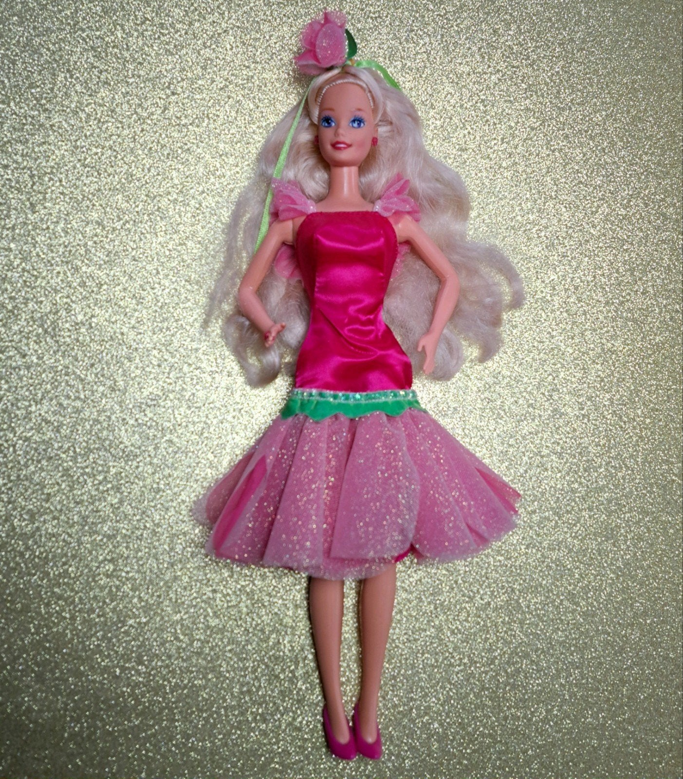 Vintage Mattel Barbie Party Changes Rozen Barbie 1990s, Verzenden, Zo goed als nieuw, Fashion Doll