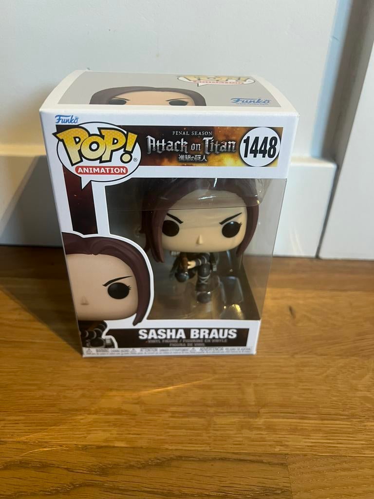 Attack on titan final season sasha braus funko pop nr 1448, Verzamelen, Ophalen of Verzenden, Zo goed als nieuw