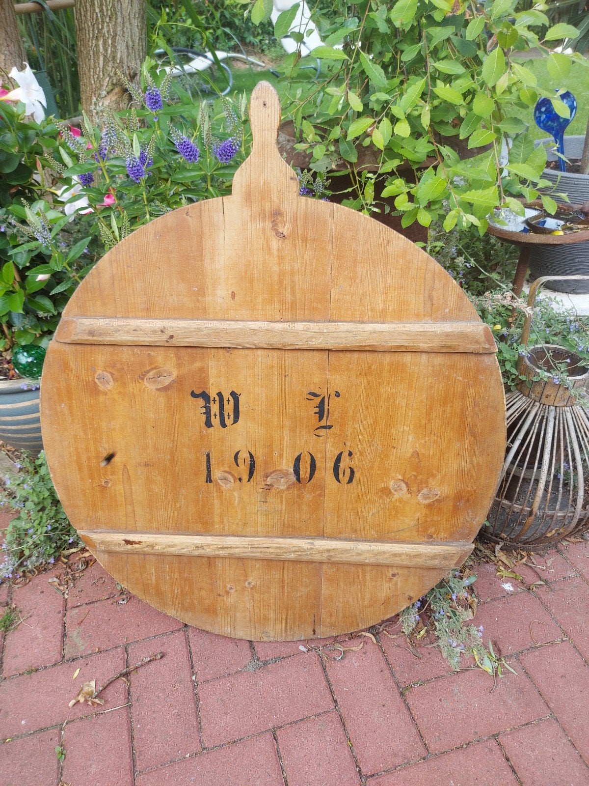 Antieke grote gedateerde broodplank uit 1906 mooi, Ophalen