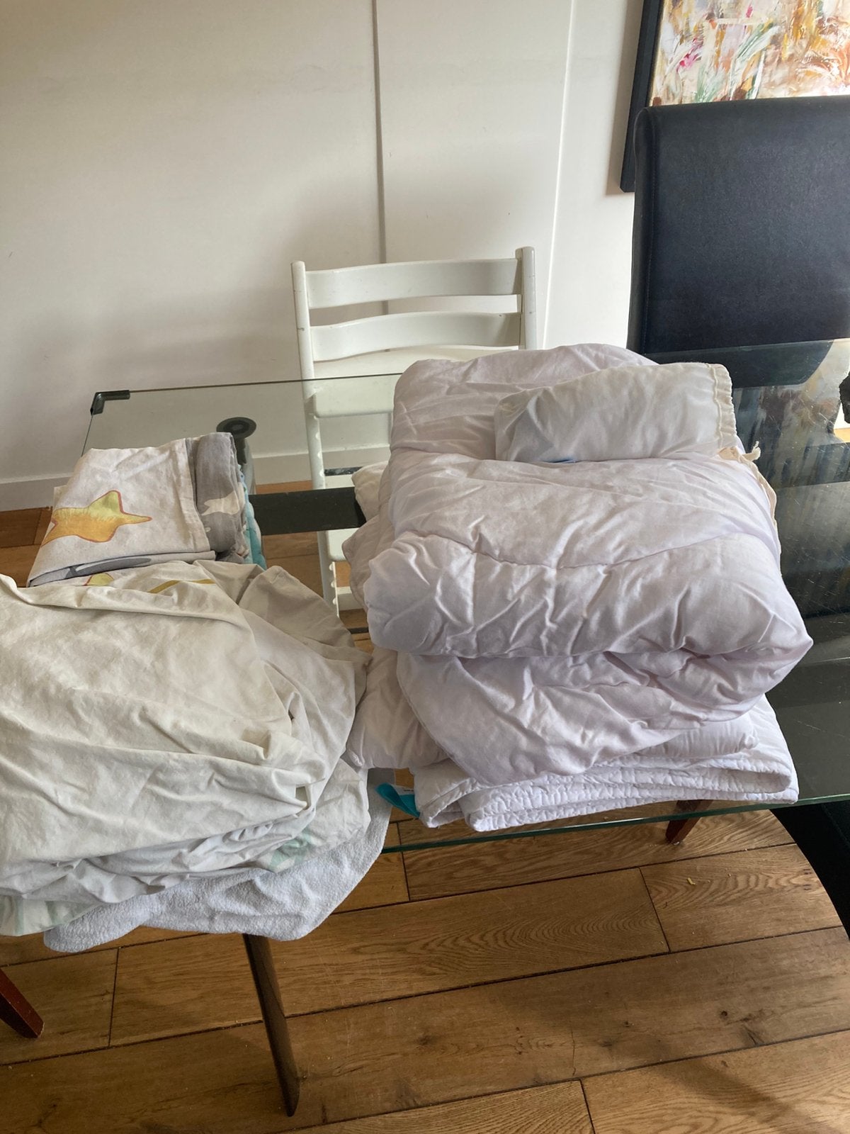 Beddengoed 135 x 100 cm, dekbedden en matras 120 x 60 cm, Ophalen, Zo goed als nieuw, Minder dan 140 cm, Matras