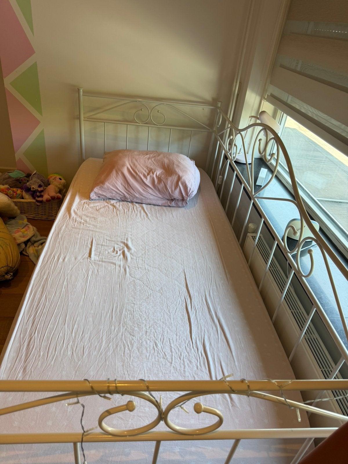 Gratis af te halen, 1 persoons meidenbed, Ophalen, 90 cm, Eenpersoons, Wit