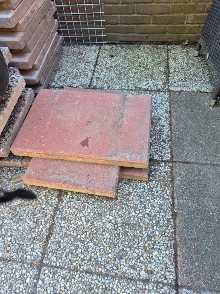 Tuintegels, Tuin en Terras, Ophalen, Gebruikt, Beton, Terrastegels