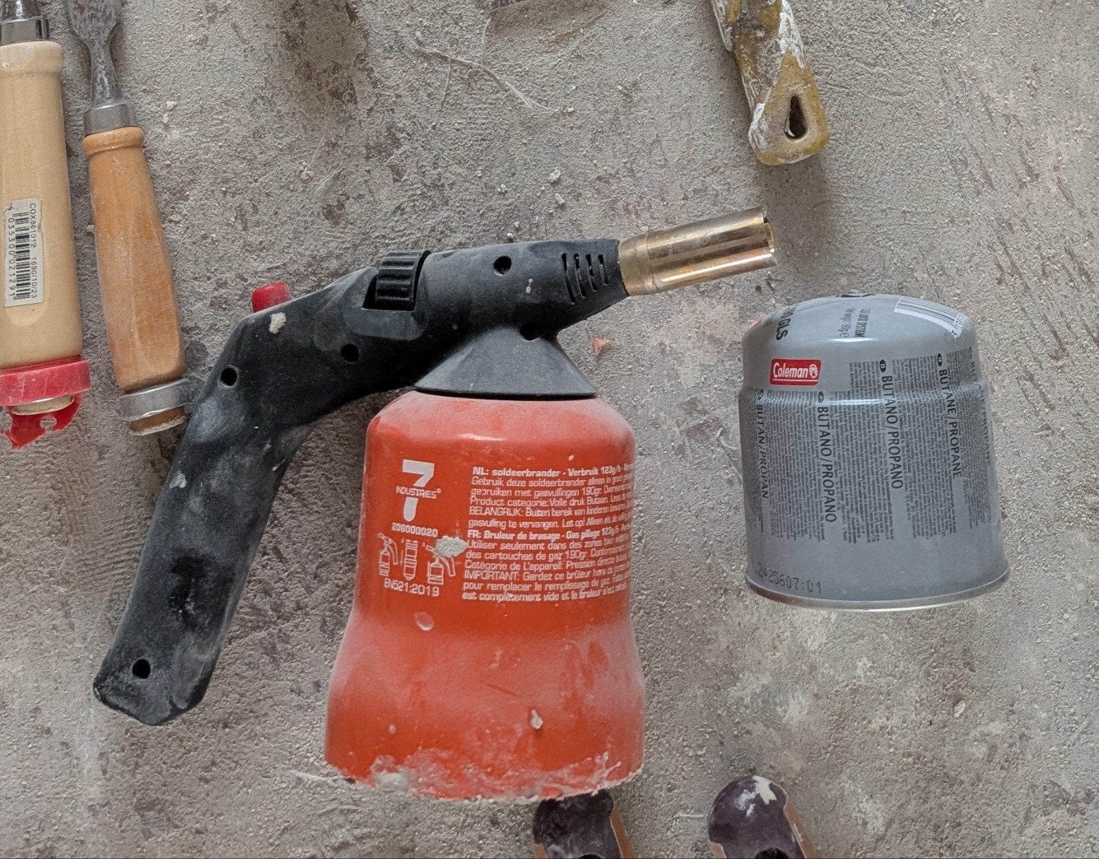 Soldeerbrander met gasfles - Ideaal voor diverse klussen, Ophalen, Gebruikt, Overige typen, Overige merken