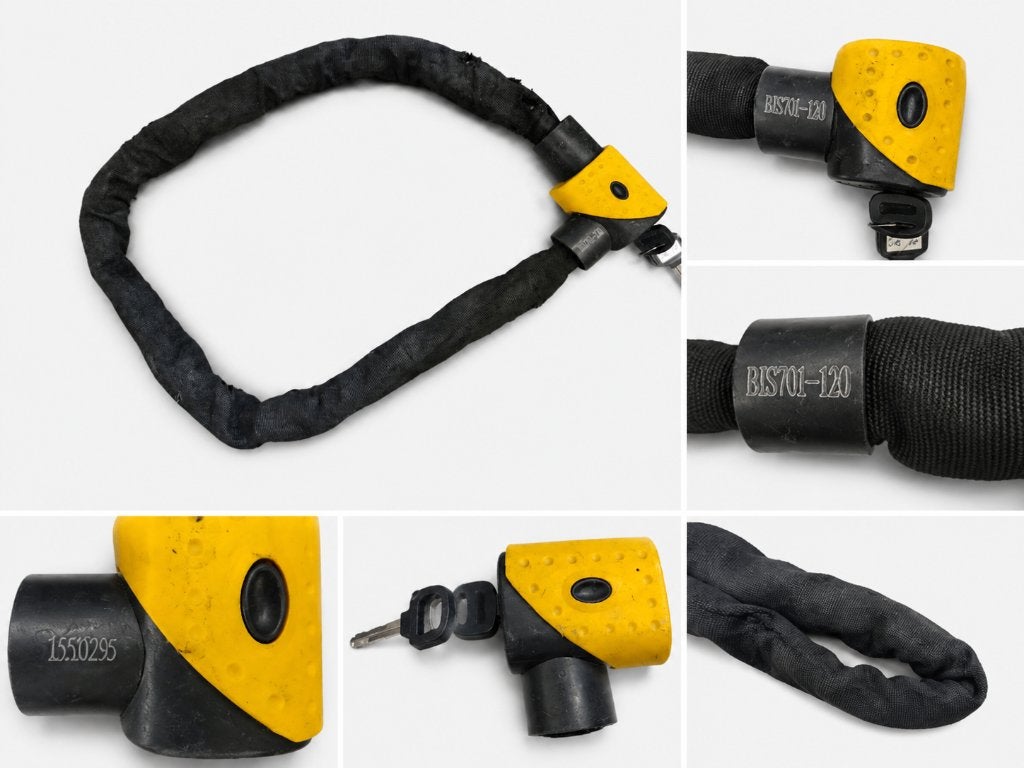 0x VINZ Jannu ART 3 kettingslot 120 cm – met sleutel, Ophalen, Gebruikt, Kettingslot