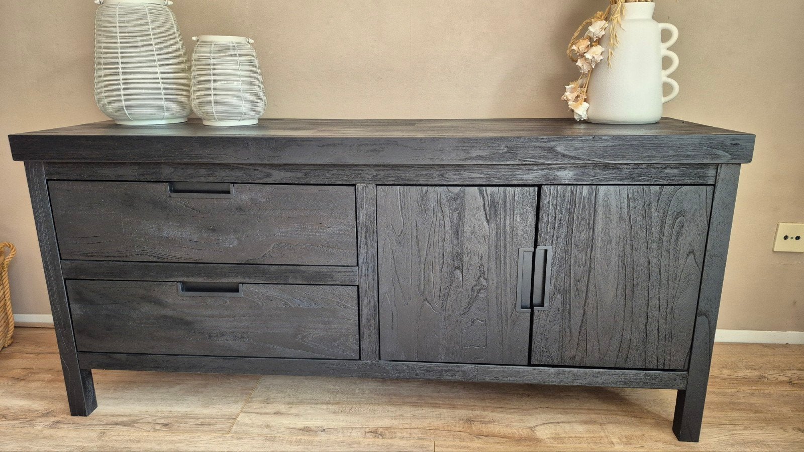 Pronto Stretto Black TV-meubel - 138x63x42 cm, Huis en Inrichting, Ophalen, Gebruikt, 100 tot 150 cm, Minder dan 100 cm
