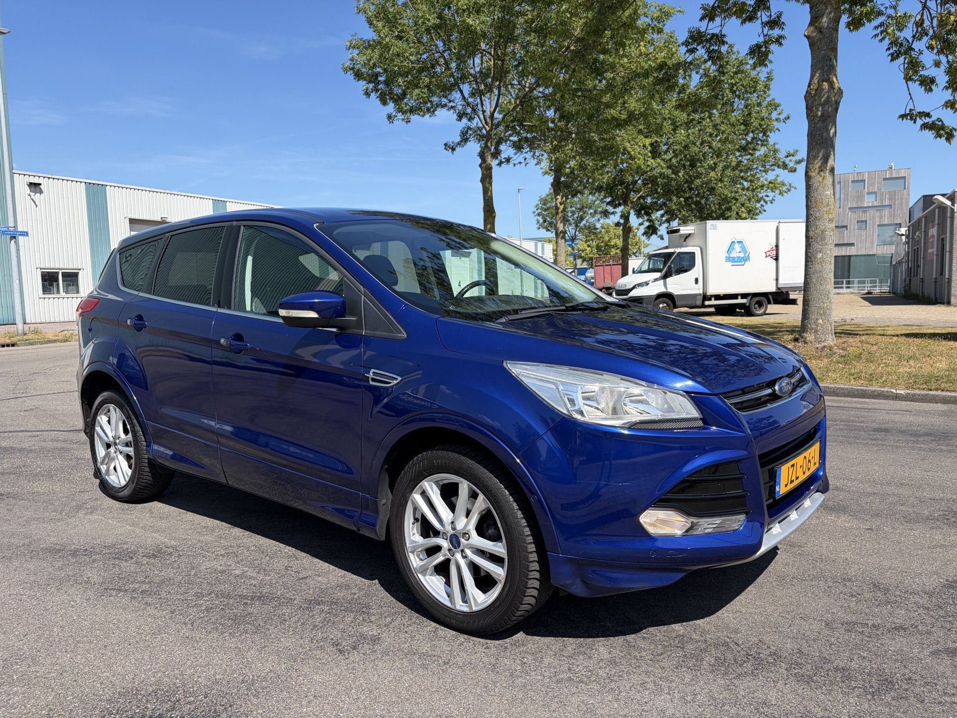 Ford Kuga 1.5i Titanium Styling Pack 6-Bak 120 PK. Zeer goed, Auto's, Euro 6, 4 cilinders, Blauw, Leder en Stof