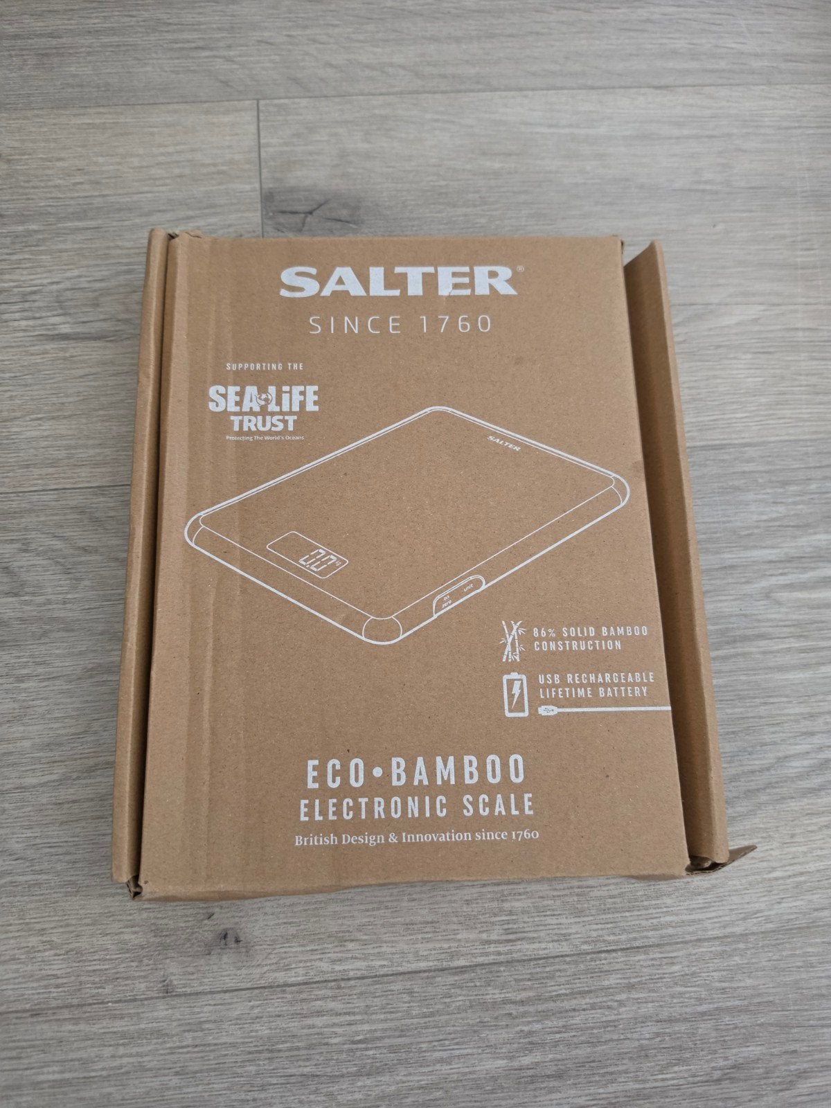 Salter Eco-Bamboo Digitale Keukenweegschaal - Nieuw, Ophalen