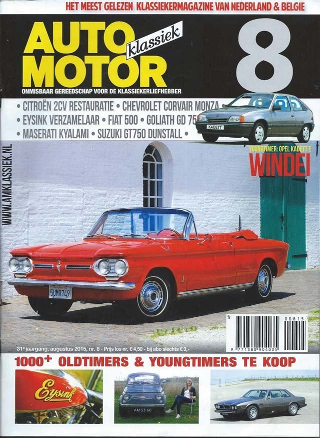 AMK 8 2015 : Chevrolet Corvair - Citroen 2CV6 - Opel Kadett, Ophalen of Verzenden, Gelezen, Algemeen