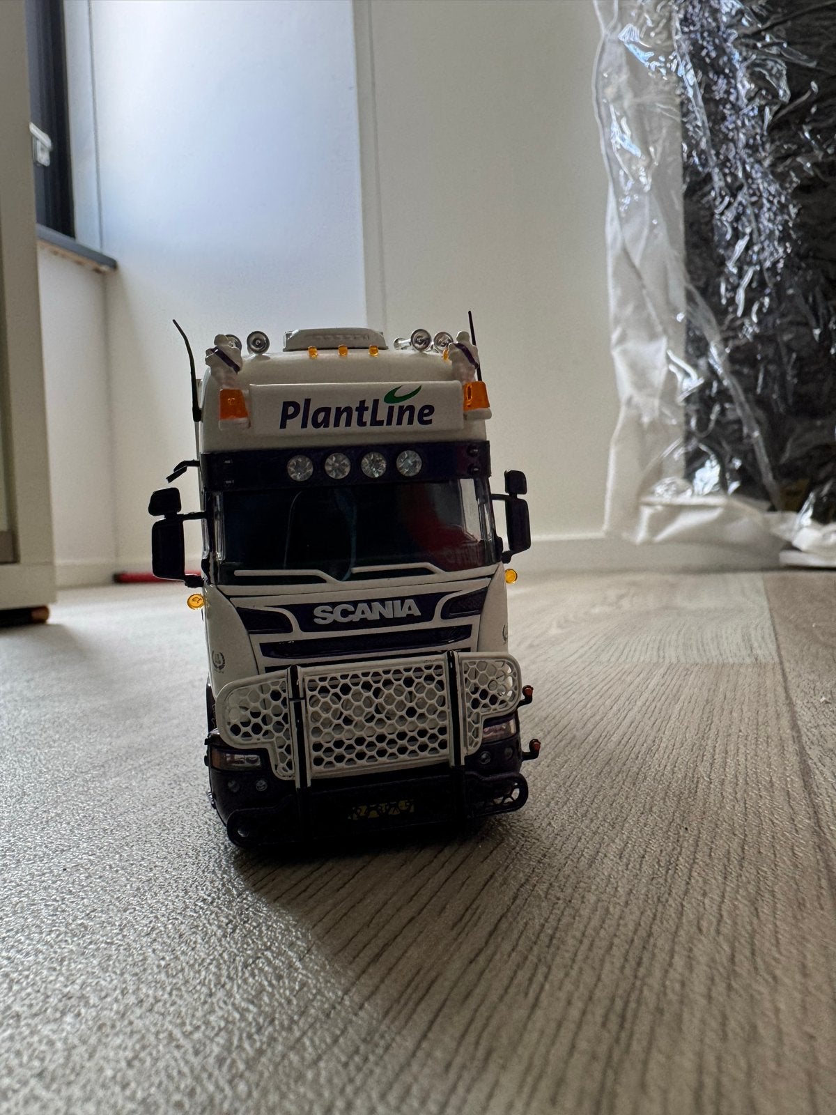 Tekno Scania PlantLine model vrachtwagen met aanhanger, Ophalen of Verzenden, Gebruikt, Bus of Vrachtwagen, Tekno