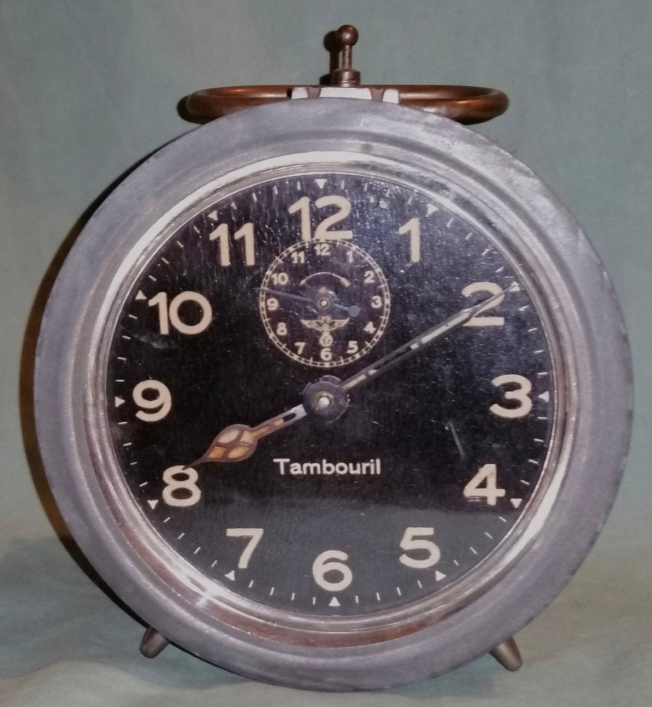 Grote oude wekker klok Tambouril, Ophalen of Verzenden