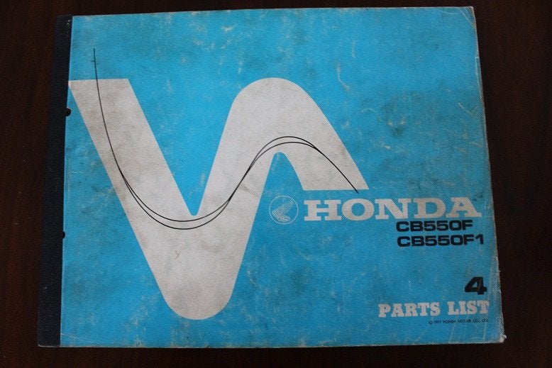 Honda CB550F F1 1977 motorcycle parts list CB 550, Ophalen of Verzenden, Honda