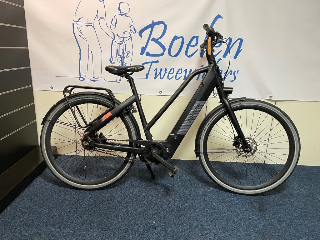 Cortina E-Blau 28/57 E-Bike 500W Mat Zwart 8v Damesfiets, Ravensburgstraat 8, Versnellingen, 56 cm of meer, Zo goed als nieuw