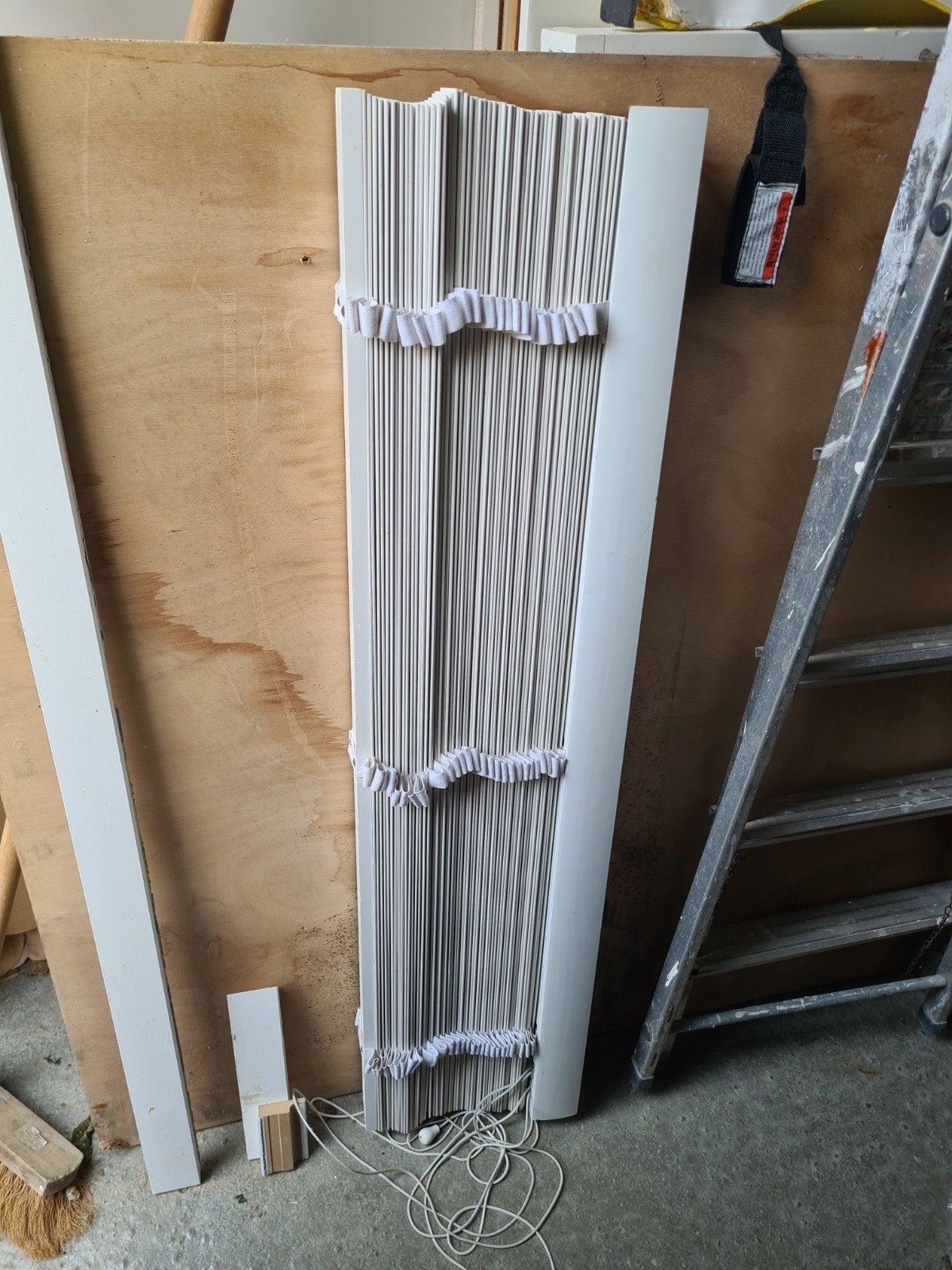Witte jaloezieën 120 cm breed x 250cm lang, Huis en Inrichting, Ophalen, Jaloezie, 120 cm, Gebruikt