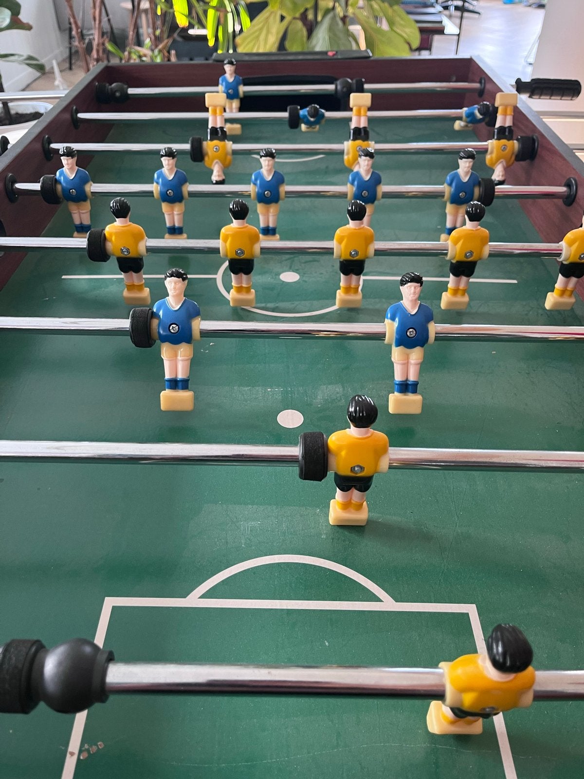 Tafelvoetbaltafel en pool set inclusief ballen, Ophalen, Gebruikt