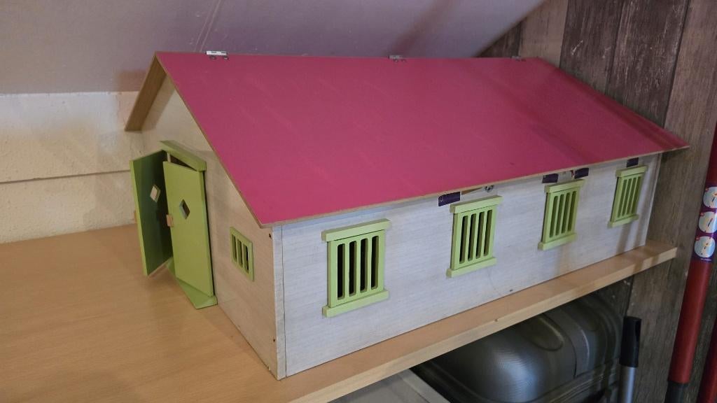 Schleich stal, hout, Ophalen of Verzenden, Gebruikt