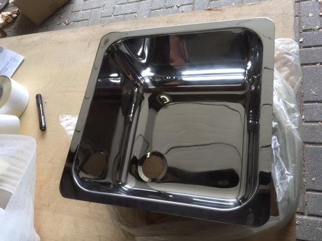 409. Inbouwspoelbakken RVS vierkante, Huis en Inrichting, Ophalen, Minder dan 50 cm, Gebruikt, Minder dan 100 cm