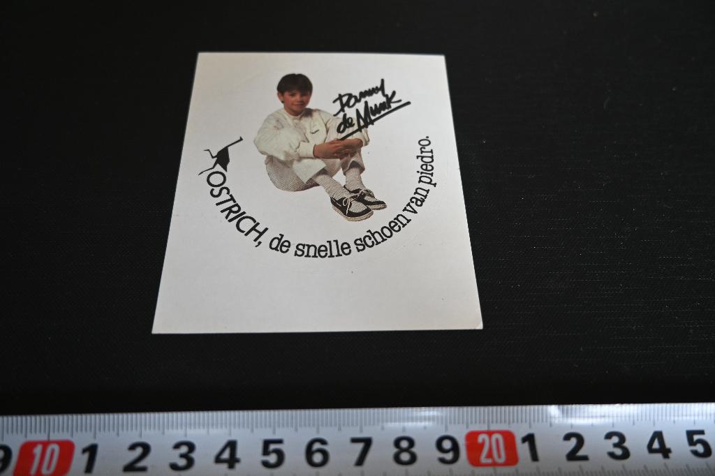 sticker Danny de Munk OSTRICH, de snelle schoen van piedro, Verzamelen, Ophalen, Zo goed als nieuw