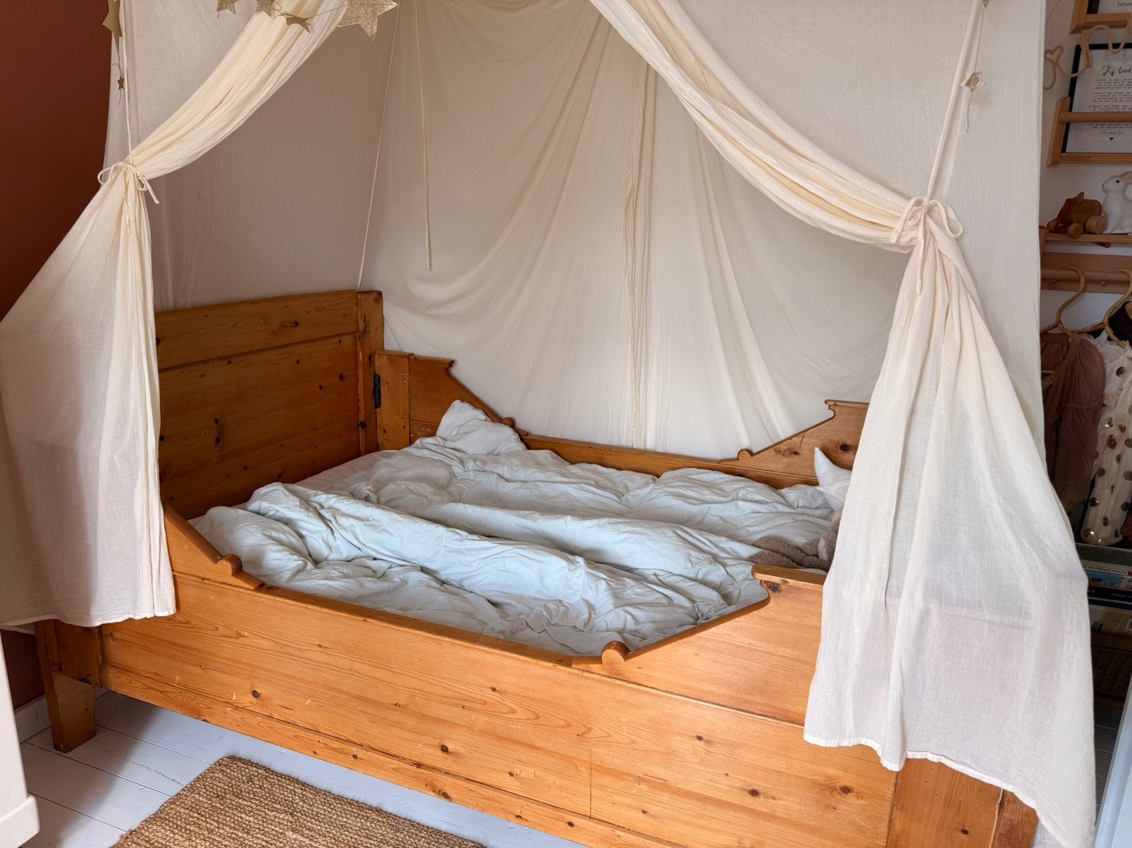 Ledikant bed twijfelaar grenen, Ophalen, Zo goed als nieuw, Twijfelaar, 120 cm