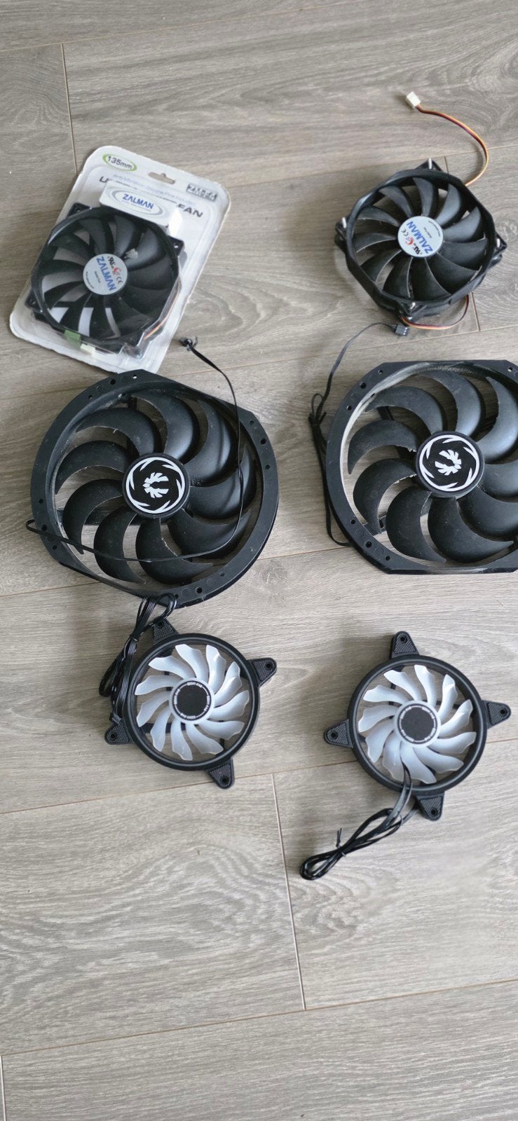 Diverse PC ventilatoren (Zalman, EKWB, Cooler Master), Ophalen of Verzenden, Gebruikt, Luchtkoeling