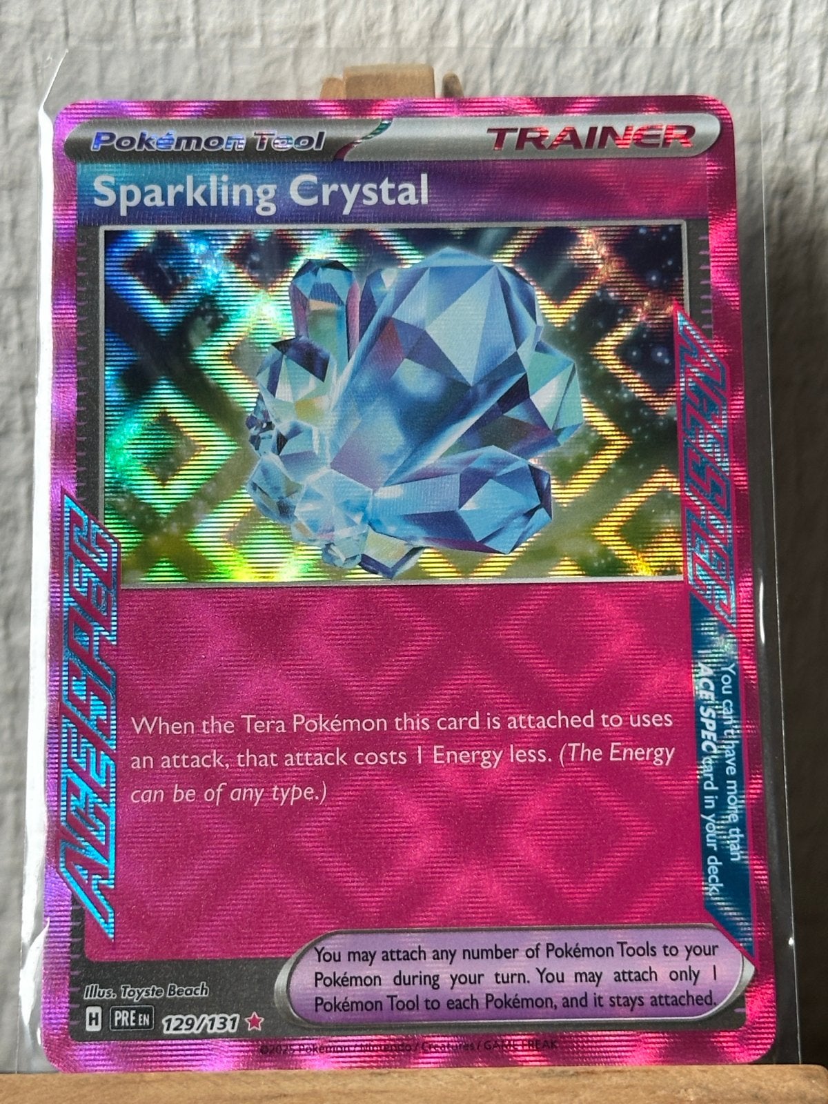 Sparkling Crystal (PRE 129) Prismatic Evolutions, Ophalen of Verzenden, Zo goed als nieuw, Losse kaart, Foil