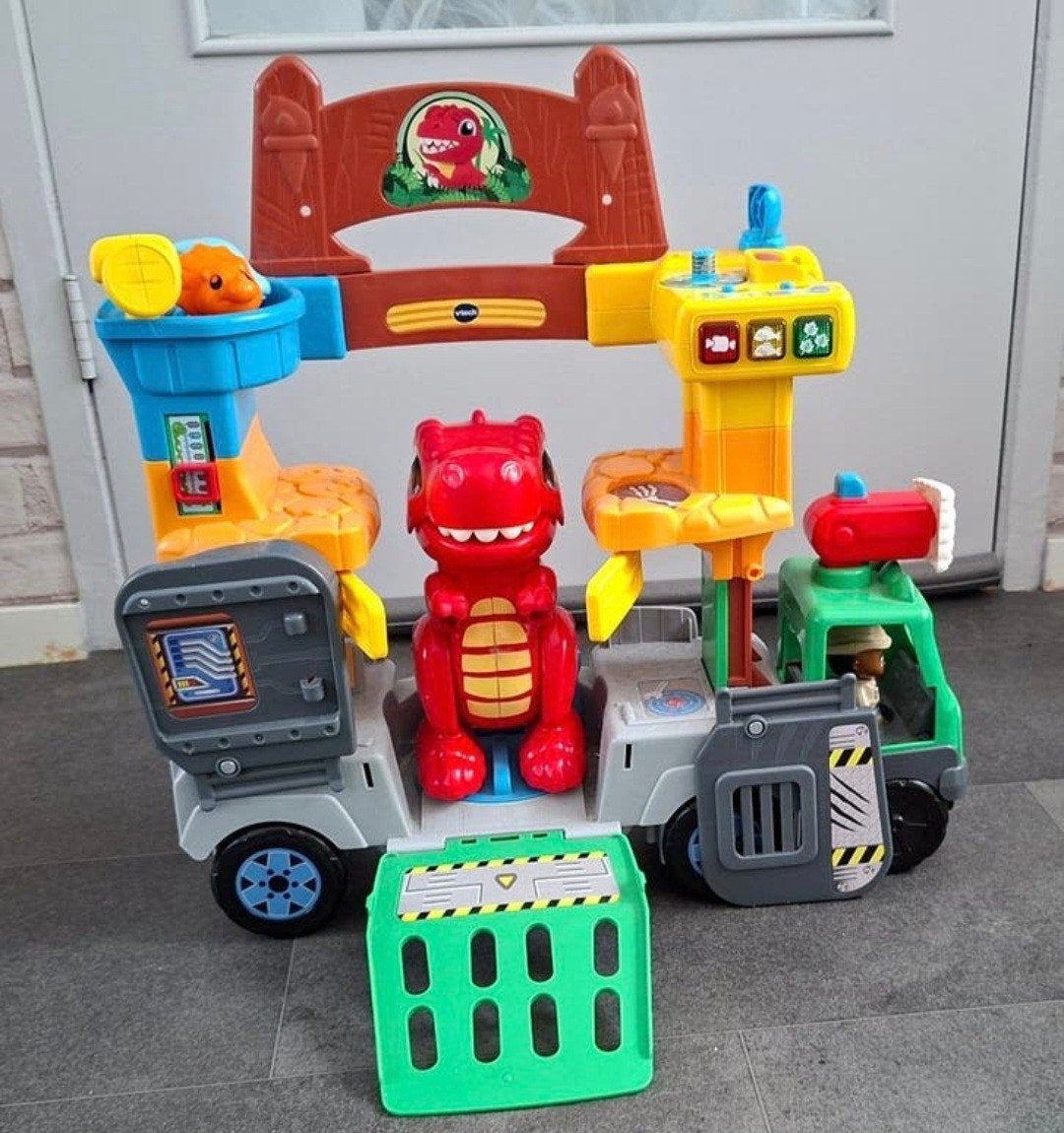 Vtech Vrolijke Vriendjes Dino avonturen set., Kinderen en Baby's, Speelgoed | Vtech, Ophalen of Verzenden, Gebruikt, 2 tot 4 jaar
