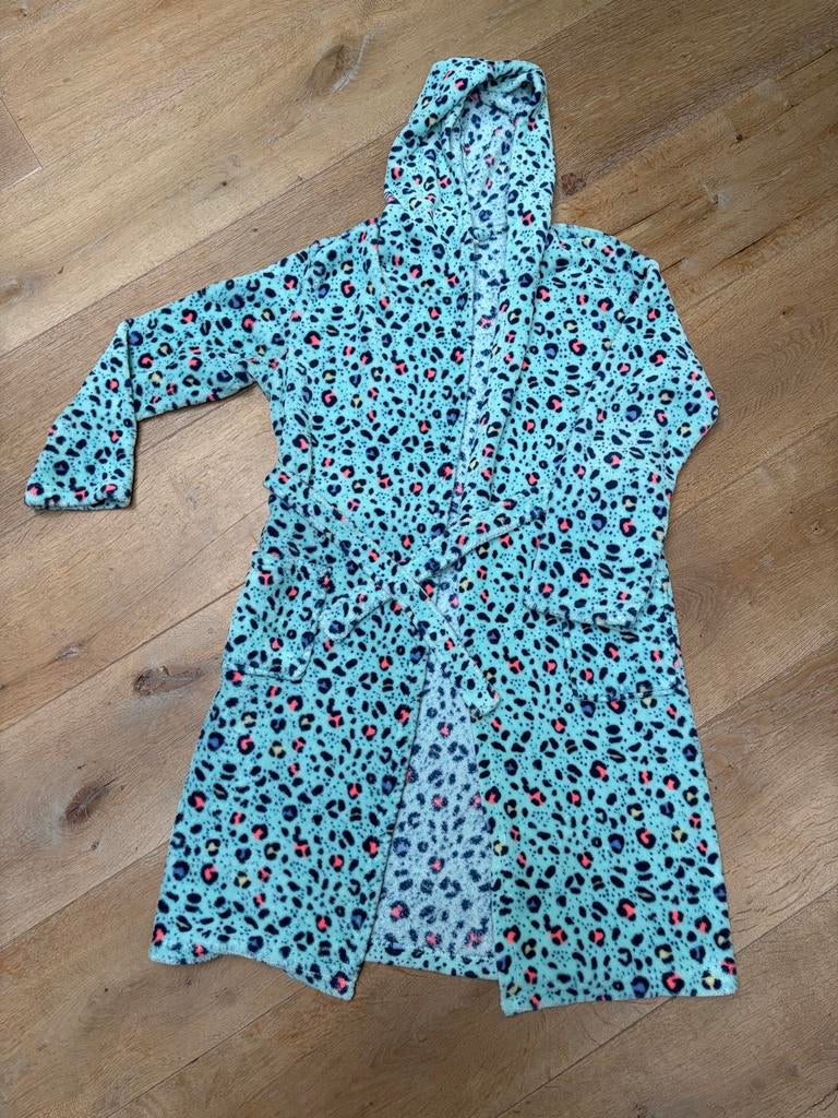 Zachte hema badjas mt 158/164 luipaardprint voor kinderen, Kinderen en Baby's, Kinderkleding | Maat 158, Ophalen, Gebruikt, Hema