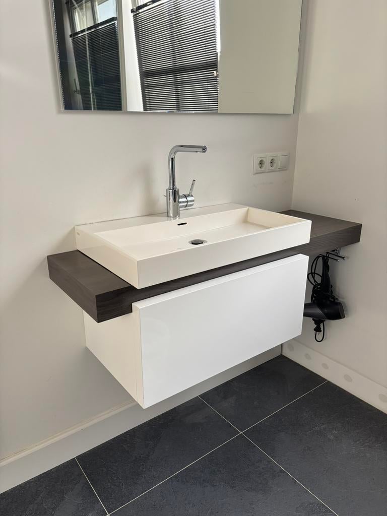 Clou wastafelcombinatie, Huis en Inrichting, Badkamer | Badkamermeubels, Ophalen, Gebruikt, Overige typen, 50 tot 100 cm