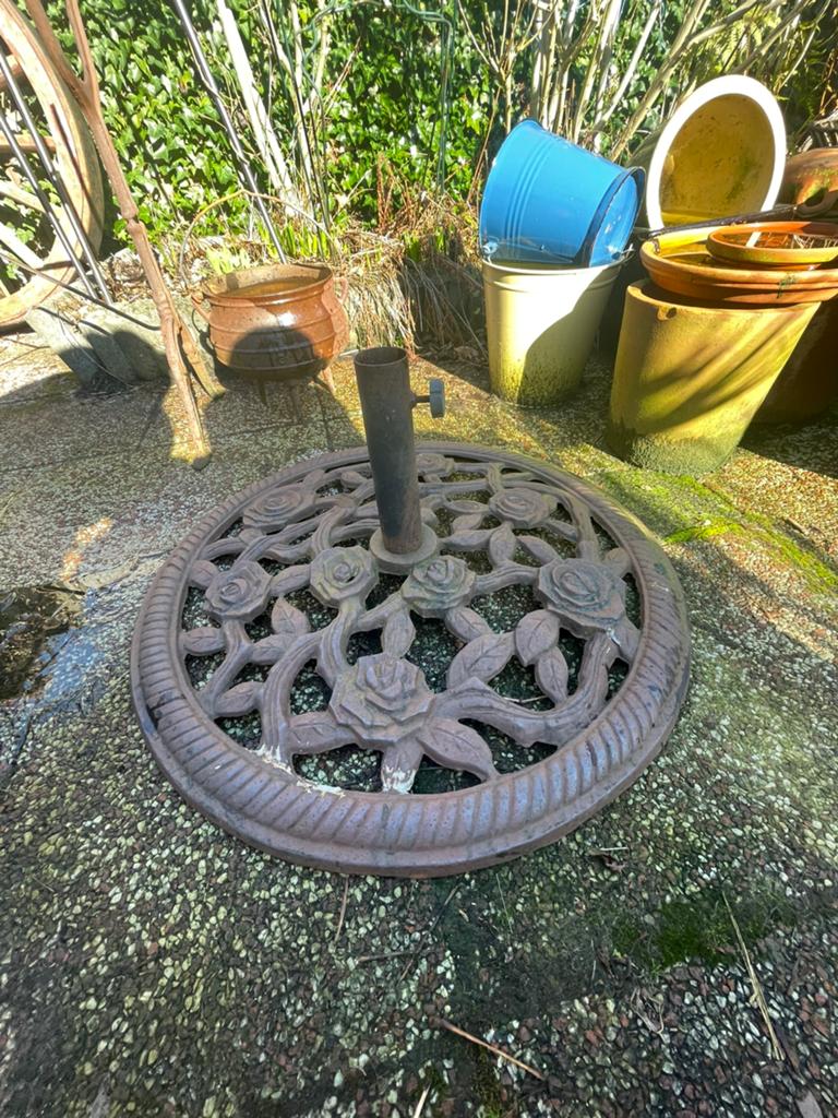 gietijzeren parasol voet 60 cm, Tuin en Terras, Parasols, Ophalen, Minder dan 1 meter, Parasolvoet