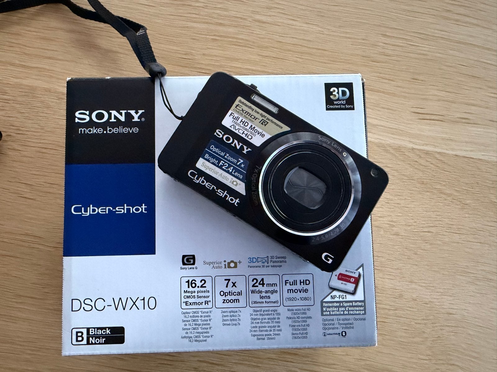 Sony Cyber-shot DSC-WX10 Zwart