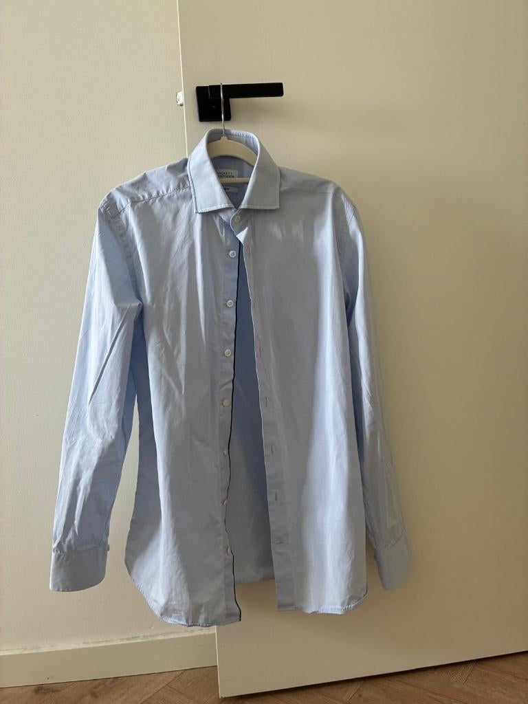 Prachtig Hemd Hackett Savile Row Blauw / M / Katoen, Ophalen of Verzenden, Zo goed als nieuw, Hackett, Maat 48/50 (M)