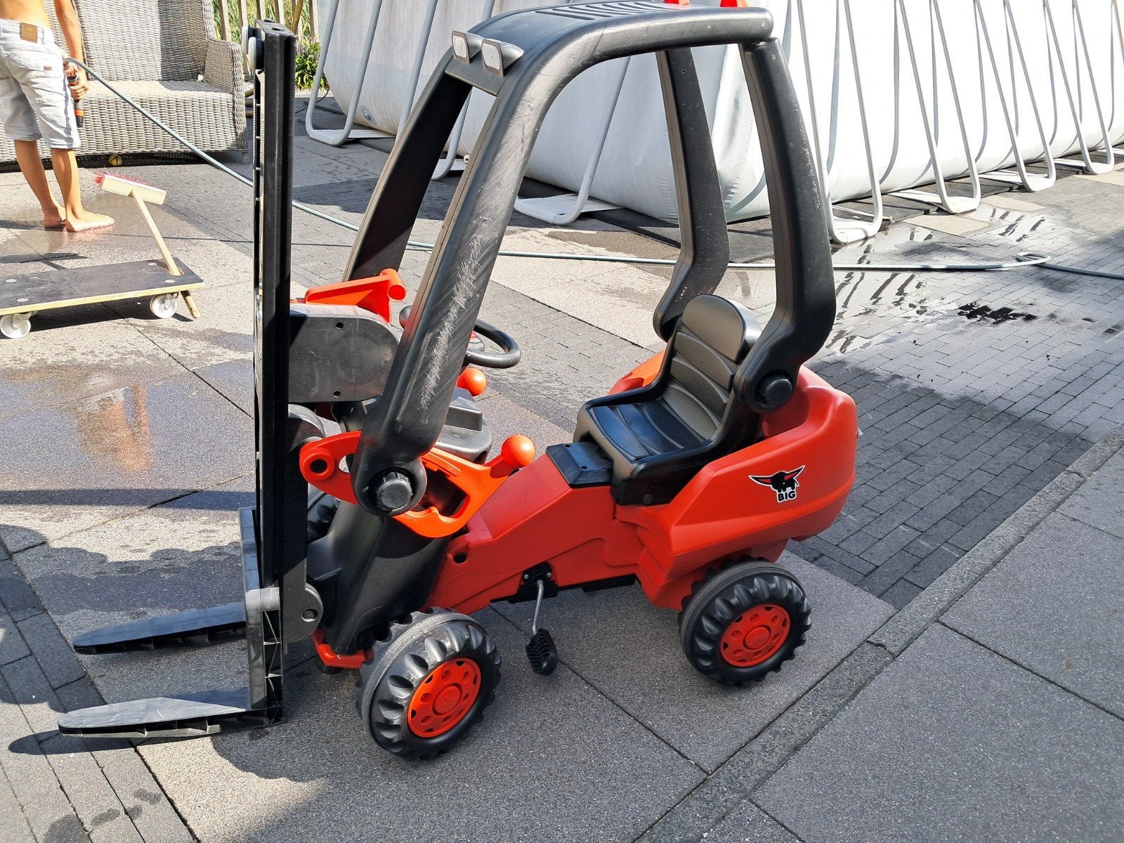 BIG Speelgoed Heftruck -  Robuust en Klaar voor Avontuur, Ophalen, Gebruikt