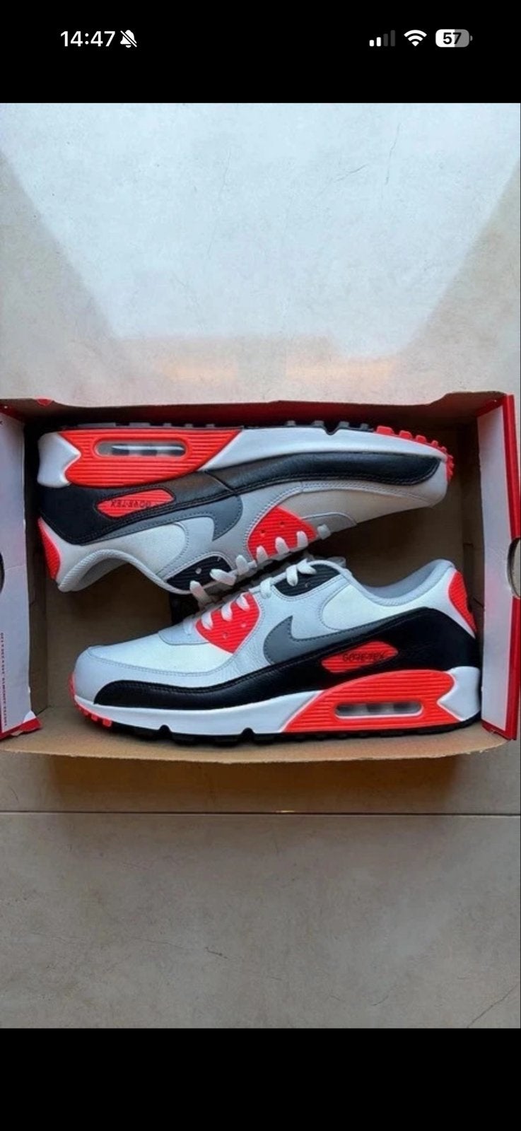 Nike Air Max 90 GTX - Nieuw in doos!!!, Kleding | Heren, Ophalen of Verzenden, Nieuw, Wit, Sneakers of Gympen