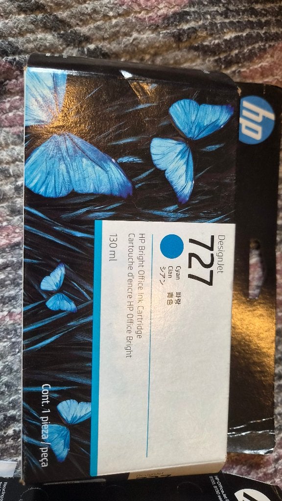 Originele HP 727 Cyan Inktcartridge (130ml), Ophalen of Verzenden, Nieuw