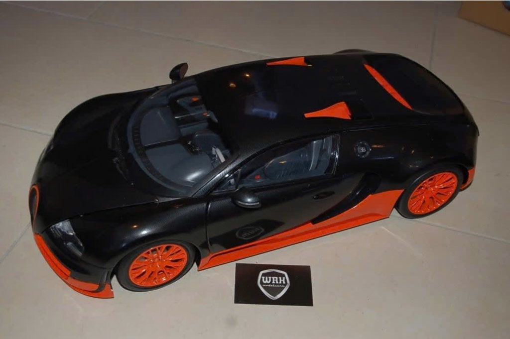 !! SALE !! 1:8 BUGATTI VEYRON 16.4 carbon orange Altaya WRH, Ophalen, Zo goed als nieuw, 1:5 t/m 1:8, Auto