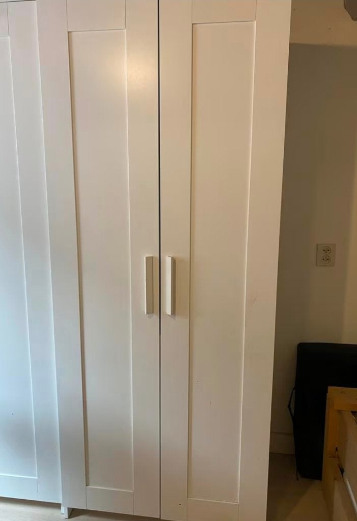 2x Brimnes kledingkast 2 doors wardrobe Ikea wit, Ophalen, 100 tot 150 cm, Zo goed als nieuw, 150 tot 200 cm