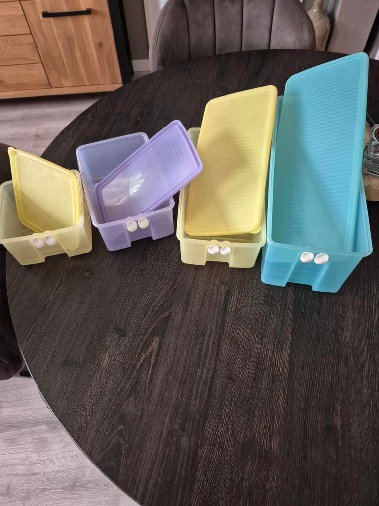 4 maten tupperware Fridge smart met deksel, Ophalen of Verzenden