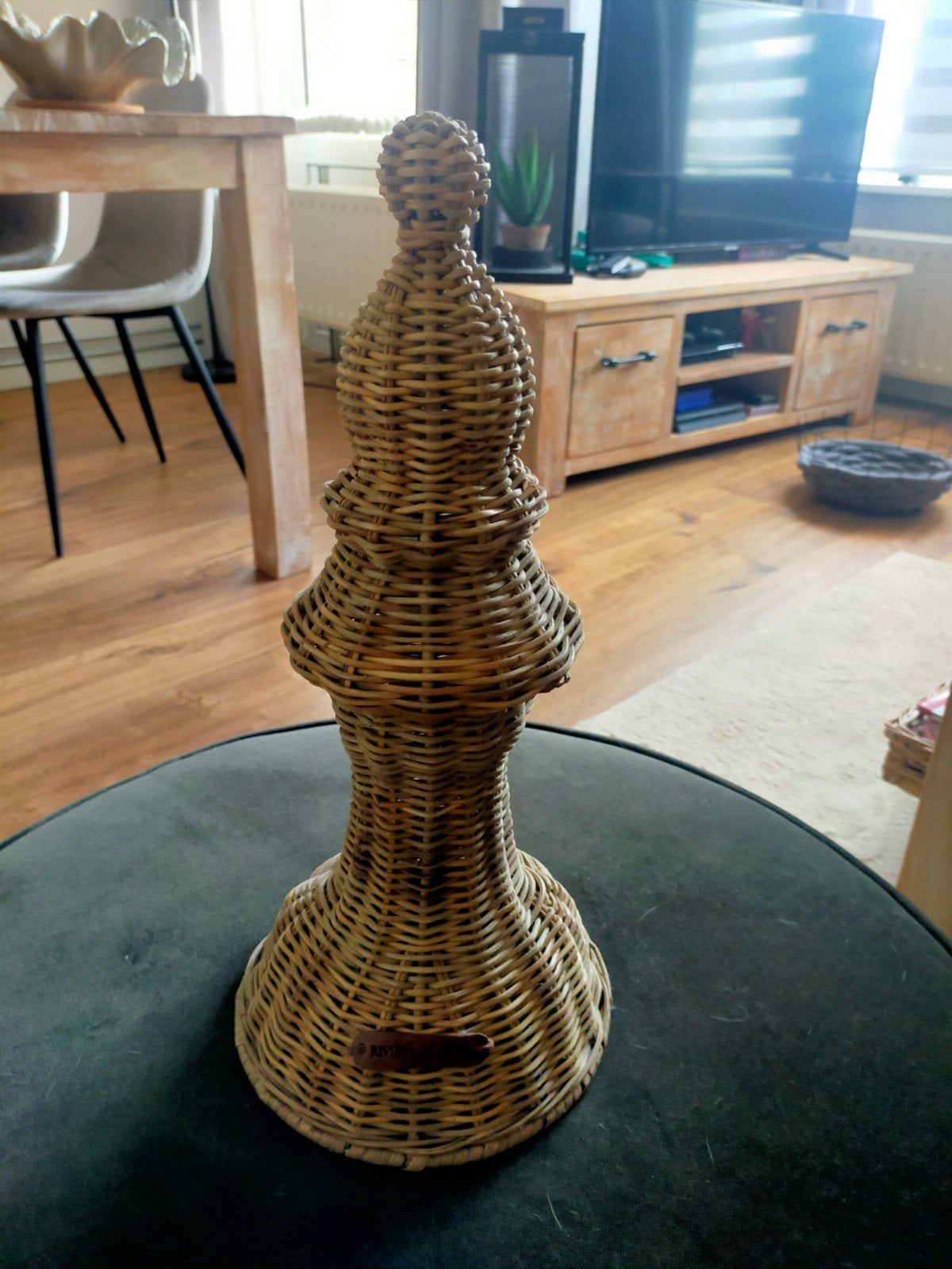 Riviera Maison pion rattan, Huis en Inrichting, Woonaccessoires | Zuilen en Pilaren, Ophalen, Zo goed als nieuw