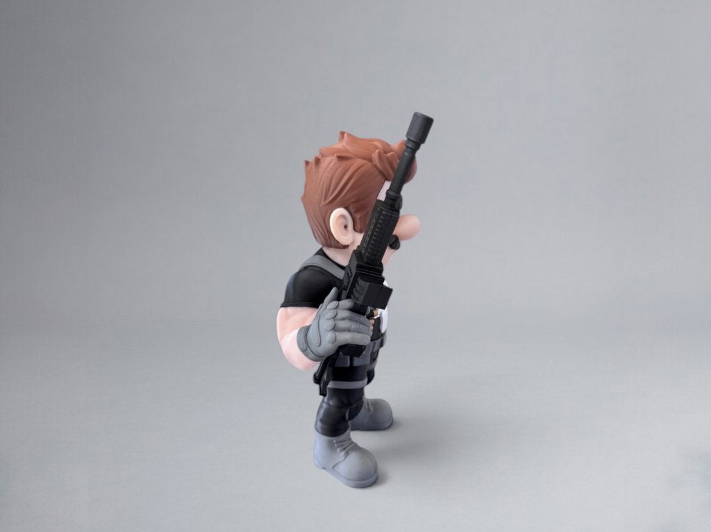 Punisher Mario – Marvel X Super Mario Mash‑up – 30 cm, Verzamelen, Ophalen of Verzenden, Nieuw, Overige typen