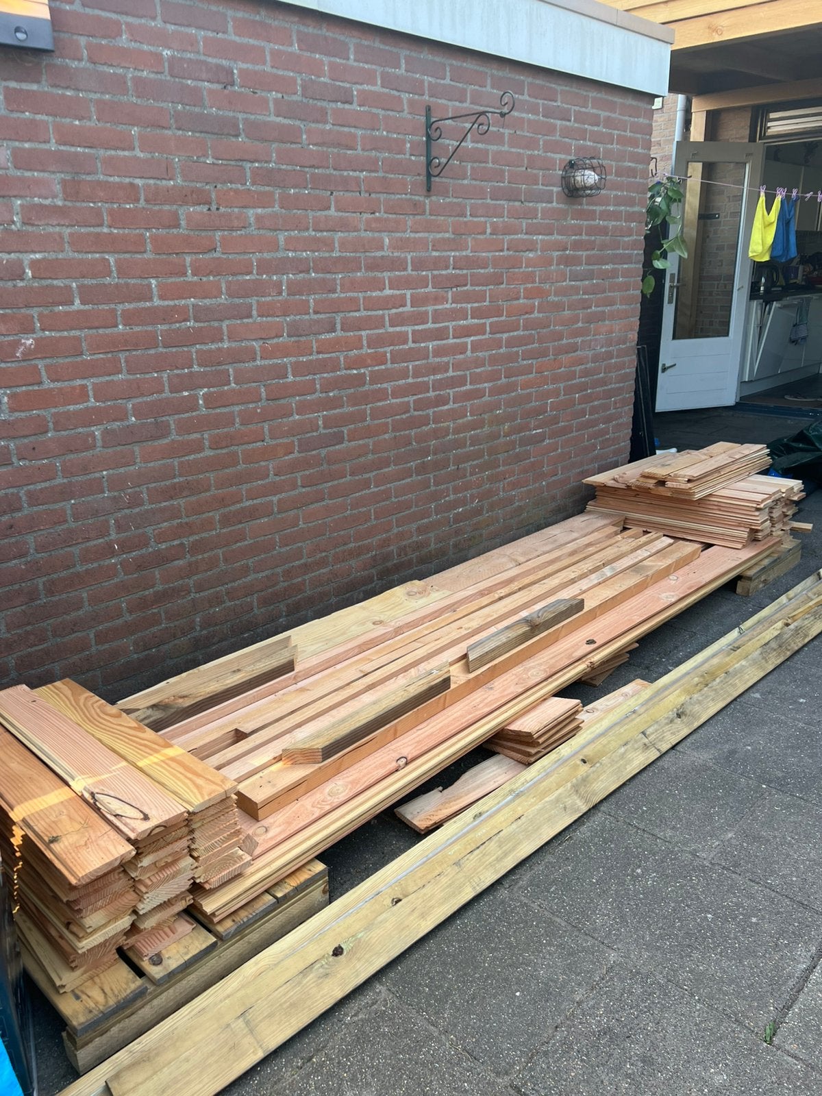 HOUT Douglas (Overkapping materialen), Ophalen, Zo goed als nieuw, 50 mm of meer, Balk