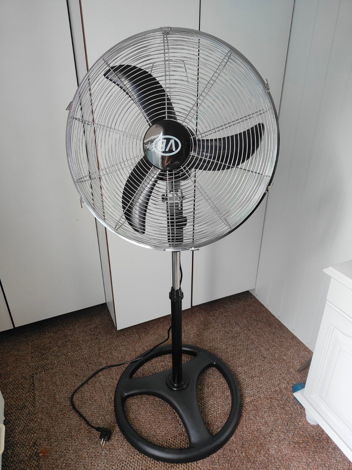 VB Professionele Statiefventilator - 46cm, 3 snelheden, Ophalen of Verzenden, Zo goed als nieuw, Statiefventilator