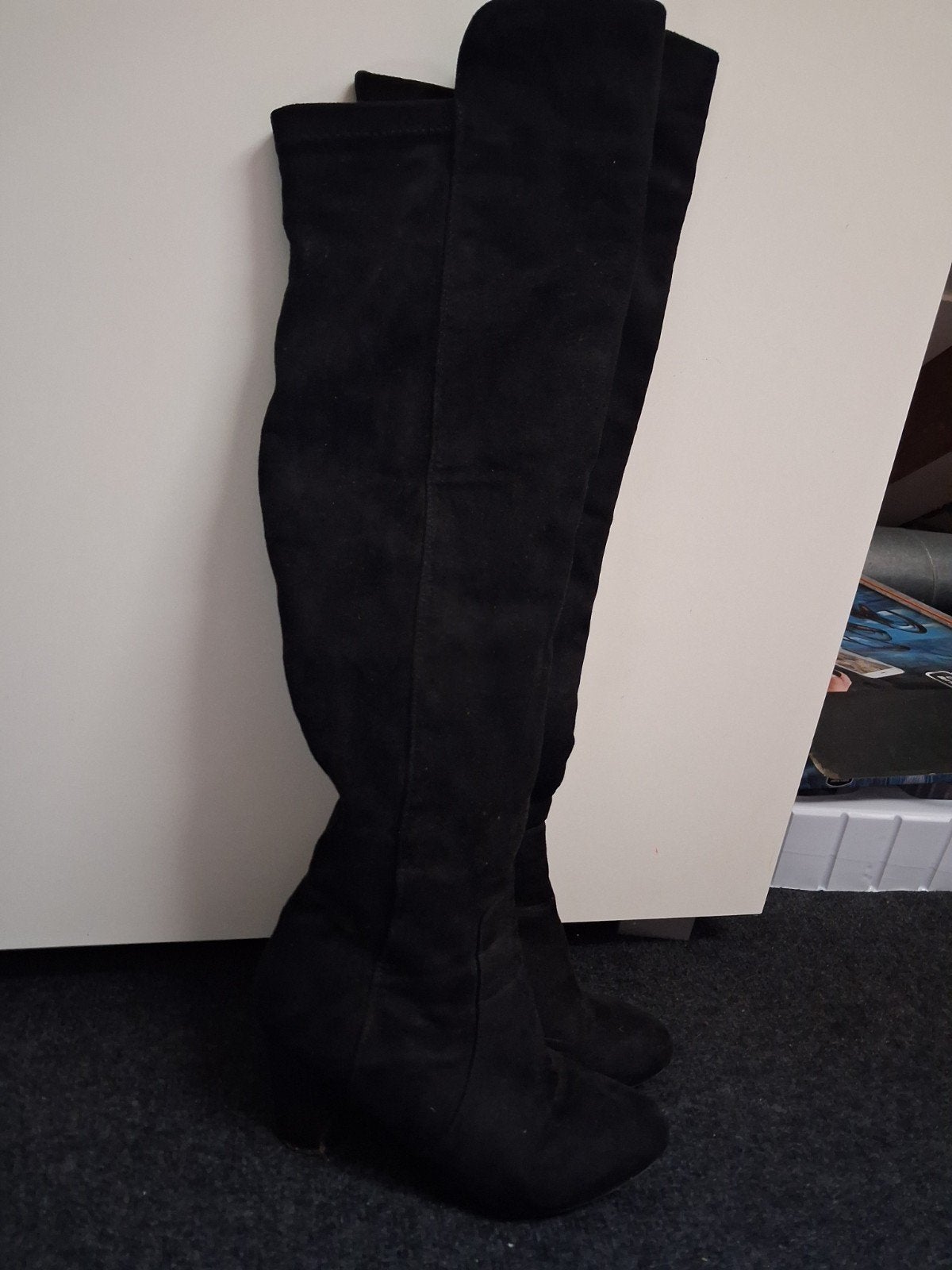 Knielaarzen maat 38, Kleding | Dames, Schoenen, Ophalen, Zo goed als nieuw, Zwart