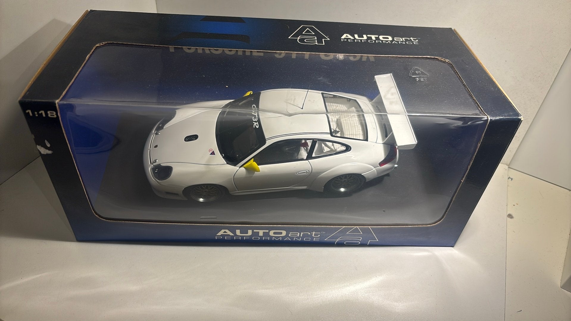 Porsche 911 GT3R white autoart 1.18, Ophalen of Verzenden, A, A, A