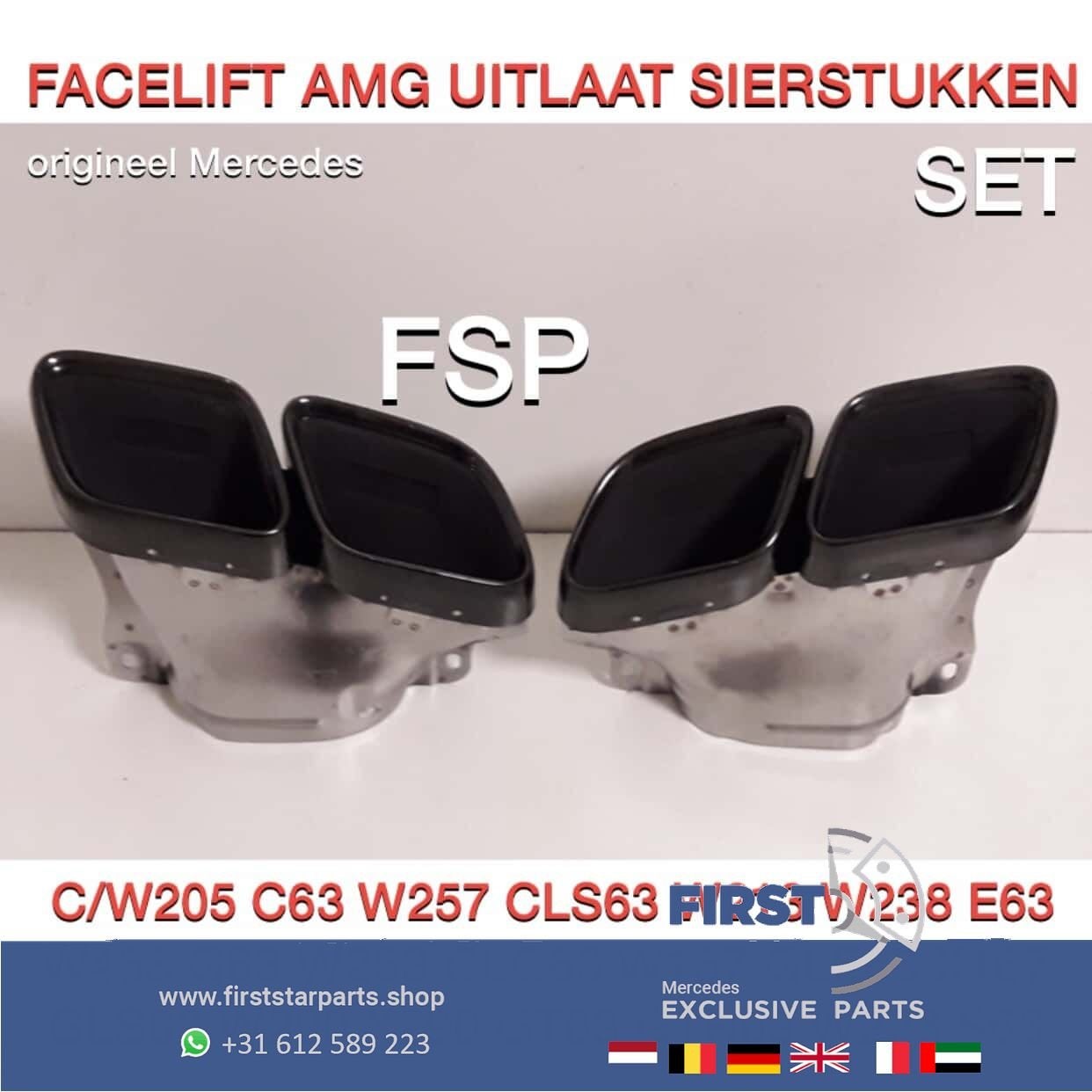 FACELIFT 63 AMG SIERSTUKKEN SET ZWART C63 E63 GLC63 GLE63 G6, Auto-onderdelen, Gebruikt, -, Ophalen of Verzenden, -