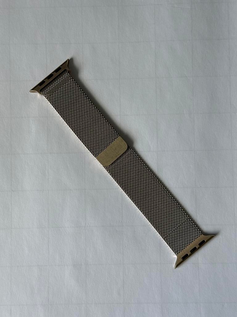 Apple Watch Milanese Loop Band 45mm S/M, Ophalen, Zo goed als nieuw, Zilver, IOS