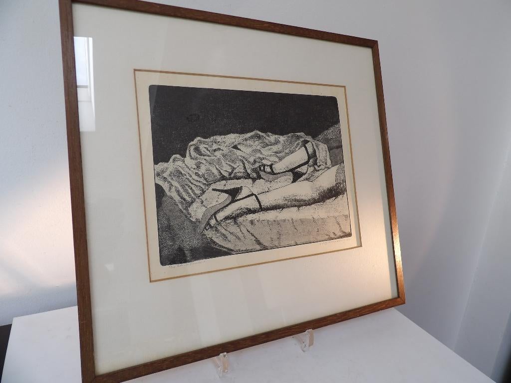 Rins Heidema Liggende Vrouw, Litho 5/10 1981, Ophalen of Verzenden