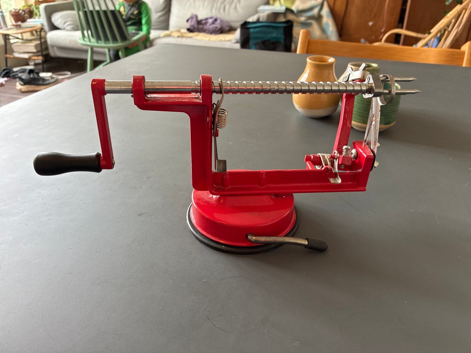 Appelboor en appelschiller - Rood, Ophalen, Overige typen, Zo goed als nieuw, Metaal