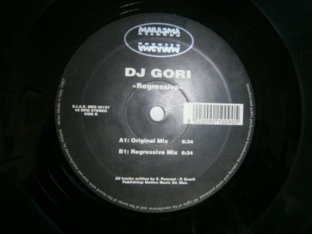 DJ Gori – Regressive. 1997. Techno, House, Techno Trance, Ophalen, Gebruikt, 1990 - 1999, Originele persing